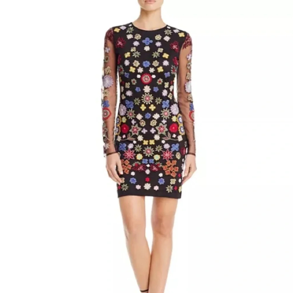 AQUA x Maddie & Tae Floral Embroidered Dress